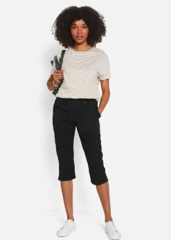 Damen bonprix Bekleidung·Kleider|Hosen|Caprihose mit Bindeband