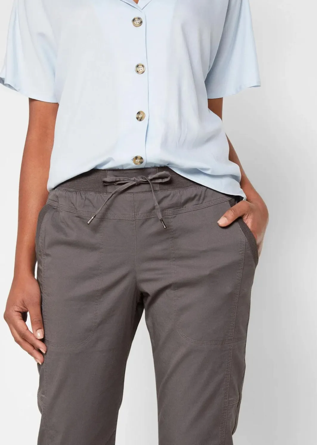 Outlet Caprihose mit Bindeband Damen Hosen|Bekleidung·Kleider