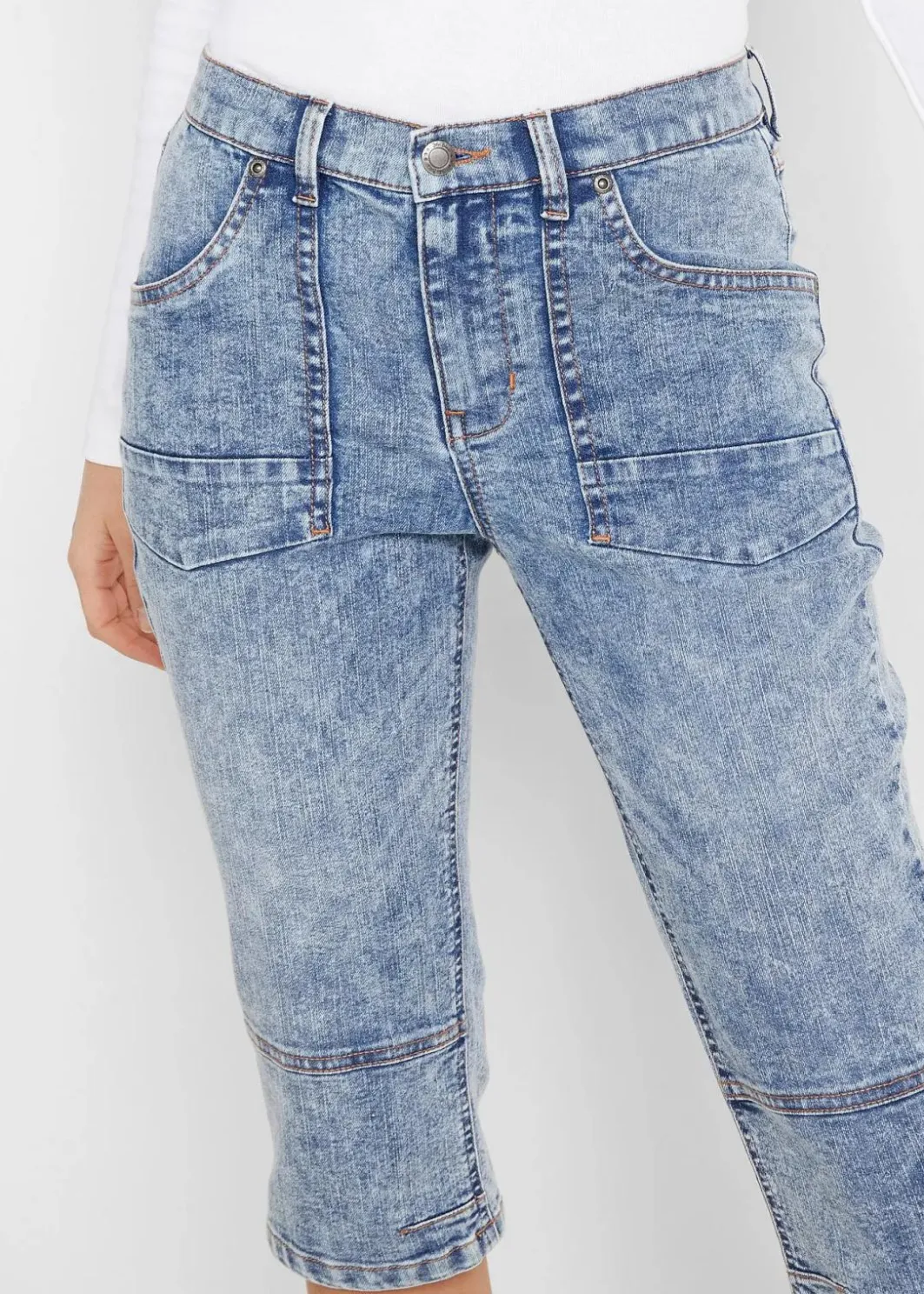 Clearance Capri-Komfort-Stretch-Jeans Damen Bekleidung·Shirts & Tops|Jeans