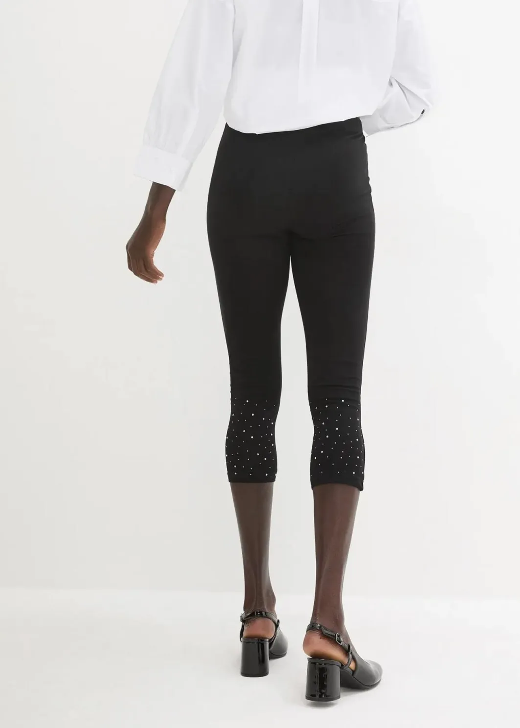 Damen bonprix Hosen|Capri-Leggings aus Baumwoll-mix