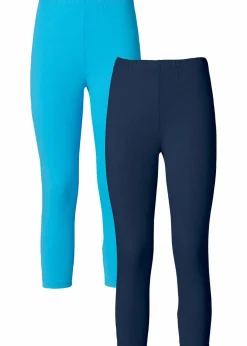 Damen bonprix Hosen|Basics|Capri-Leggings (2er-Pack)