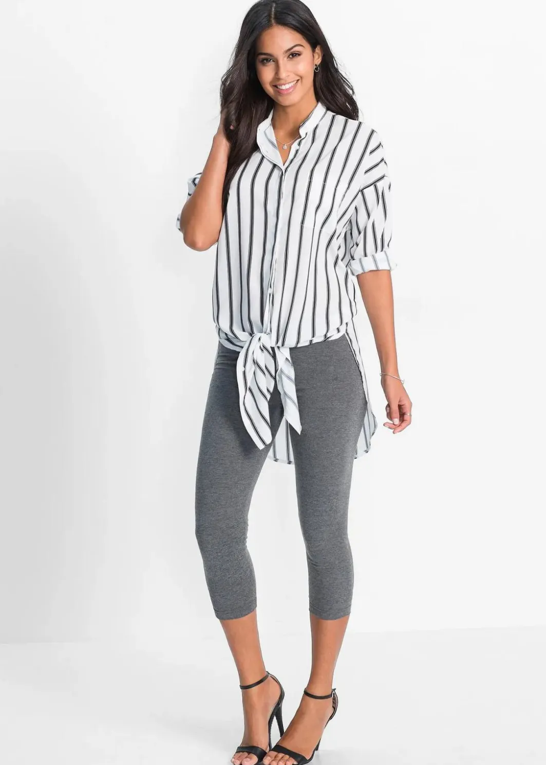 Damen bonprix Basics|Hosen|Capri-Leggings (2er-Pack)