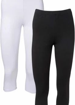 Damen bonprix Hosen|Basics|Capri-Leggings (2er-Pack)