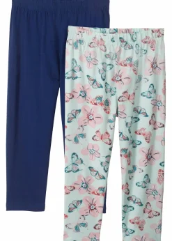 Kinder bonprix Mädchen 9-16 Jahre·Mehrfachpacks|Mädchen 9-16 Jahre·Hosen & Leggings|Capri-Leggings mit Bio-Baumwolle (2er Pack)