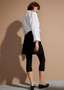 Damen bonprix Bekleidung·Kleider|Nachhaltigere Materialien|Capri-Leggings mit Rock aus elastischem Baumwoll-Mix