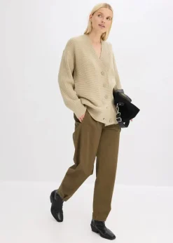 Damen bonprix Bekleidung·Umstandsmode|Bekleidung·Jeans|Cardigan mit Rippstrickmuster