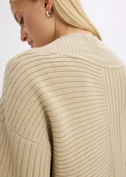 Damen bonprix Bekleidung·Umstandsmode|Bekleidung·Jeans|Cardigan mit Rippstrickmuster