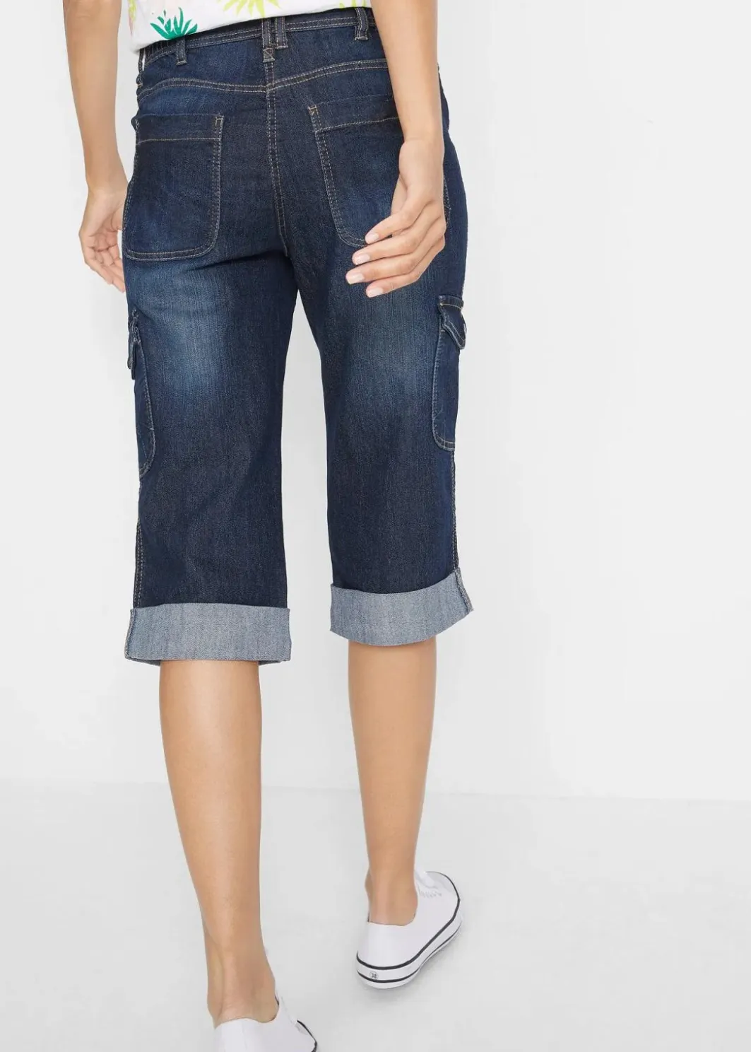 Clearance Cargo Jeans, Mid Waist, Stretch Damen Bekleidung·Shirts & Tops|Jeans