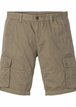 Herren bonprix Hosen|Shorts|Cargo-Bermuda aus reiner Baumwolle, Regular Fit
