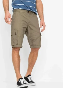 Herren bonprix Hosen|Shorts|Cargo-Bermuda aus reiner Baumwolle, Regular Fit