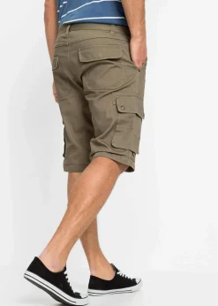 Herren bonprix Hosen|Shorts|Cargo-Bermuda aus reiner Baumwolle, Regular Fit