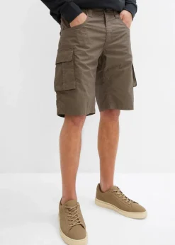 Herren bonprix Große Größen|Shorts|Cargo-Bermuda aus reiner Baumwolle, Relaxed Fit