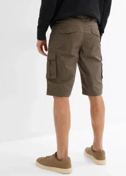 Herren bonprix Große Größen|Shorts|Cargo-Bermuda aus reiner Baumwolle, Relaxed Fit