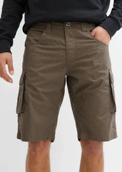 Herren bonprix Große Größen|Shorts|Cargo-Bermuda aus reiner Baumwolle, Relaxed Fit