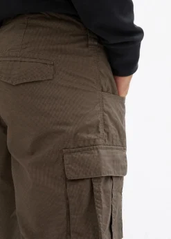 Herren bonprix Große Größen|Shorts|Cargo-Bermuda aus reiner Baumwolle, Relaxed Fit
