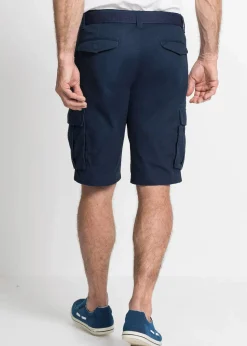 Herren bonprix Große Größen|Shorts|Cargo-Bermuda aus reiner Baumwolle, Relaxed Fit