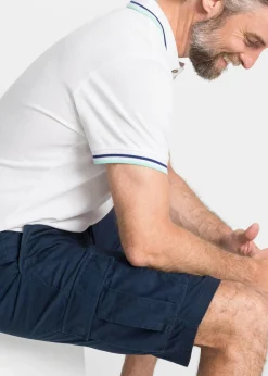 Herren bonprix Große Größen|Shorts|Cargo-Bermuda aus reiner Baumwolle, Relaxed Fit