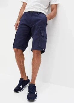 Herren bonprix Große Größen|Shorts|Cargo-Bermuda aus reiner Baumwolle, Regular Fit