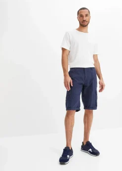 Herren bonprix Große Größen|Shorts|Cargo-Bermuda aus reiner Baumwolle, Regular Fit
