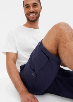 Herren bonprix Große Größen|Shorts|Cargo-Bermuda aus reiner Baumwolle, Regular Fit