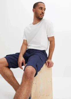Herren bonprix Große Größen|Shorts|Cargo-Bermuda aus reiner Baumwolle, Regular Fit