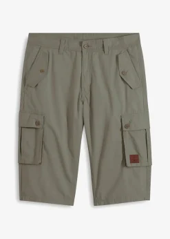Herren bonprix Große Größen|Hosen|Cargo-Bermuda aus reiner Baumwolle, Regular Fit