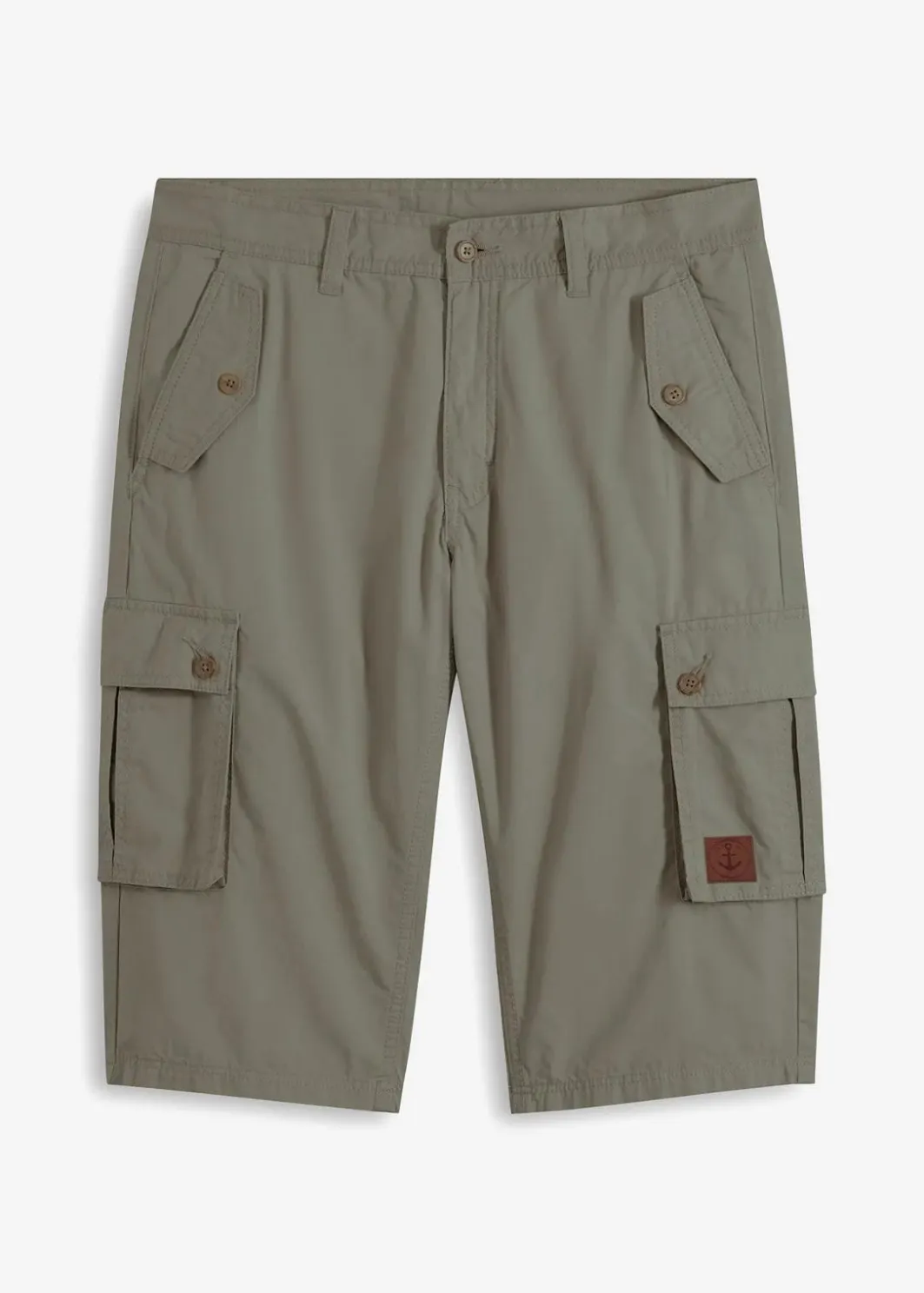 Herren bonprix Große Größen|Hosen|Cargo-Bermuda aus reiner Baumwolle, Regular Fit