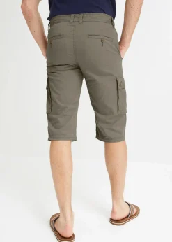 Herren bonprix Große Größen|Hosen|Cargo-Bermuda aus reiner Baumwolle, Regular Fit