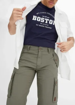 Herren bonprix Große Größen|Hosen|Cargo-Bermuda aus reiner Baumwolle, Regular Fit