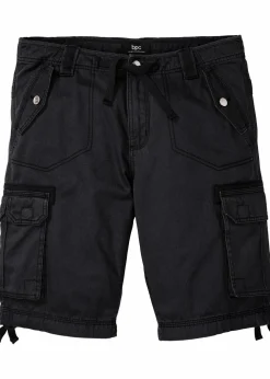 Online Cargo-Bermuda aus reiner Baumwolle, Regular Fit Herren Große Größen|Shorts