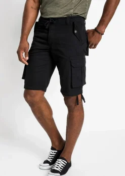 Online Cargo-Bermuda aus reiner Baumwolle, Regular Fit Herren Große Größen|Shorts