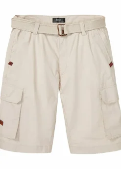 Herren bonprix Große Größen|Shorts|Cargo-Bermuda mit Komfortbund und Gürtel, Regular Fit