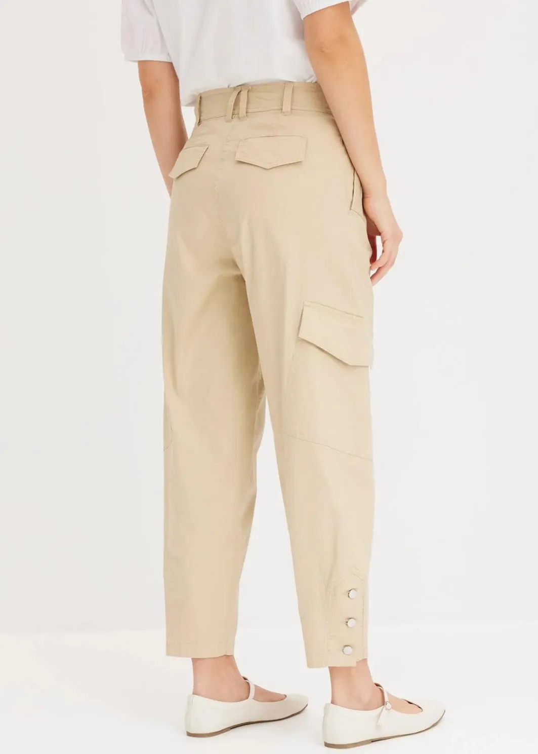 Damen bonprix Bekleidung·Kleider|Hosen|Cargohose aus Baumwolle mit Stretch