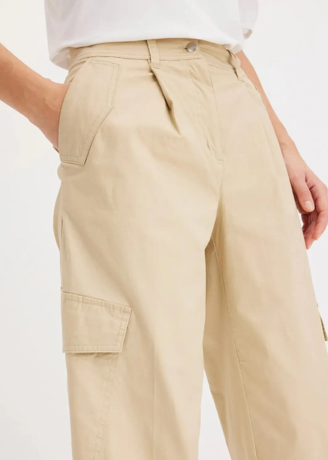 Damen bonprix Bekleidung·Kleider|Hosen|Cargohose aus Baumwolle mit Stretch