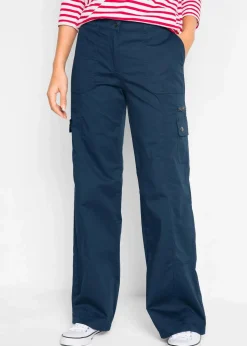 Damen bonprix Hosen|Bekleidung·Kleider|Cargohose aus Baumwolle, Mid Waist