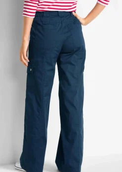 Damen bonprix Hosen|Bekleidung·Kleider|Cargohose aus Baumwolle, Mid Waist