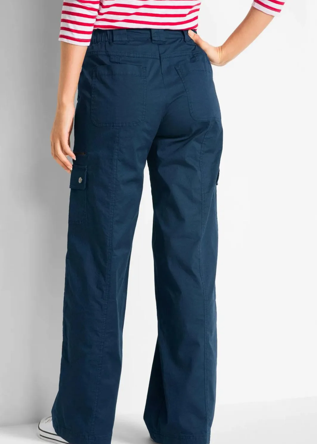 Damen bonprix Hosen|Bekleidung·Kleider|Cargohose aus Baumwolle, Mid Waist