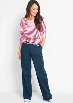 Damen bonprix Hosen|Bekleidung·Kleider|Cargohose aus Baumwolle, Mid Waist