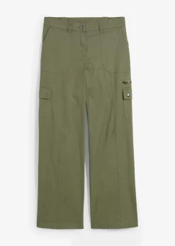 Best Cargohose aus Baumwolle, Mid Waist Damen Hosen|Bekleidung·Kleider