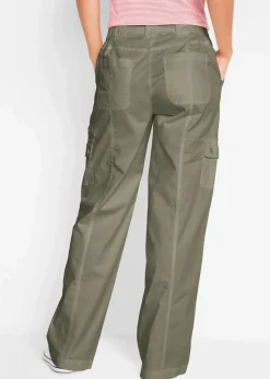Best Cargohose aus Baumwolle, Mid Waist Damen Hosen|Bekleidung·Kleider
