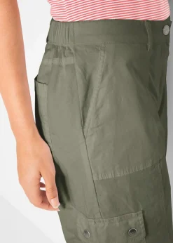 Best Cargohose aus Baumwolle, Mid Waist Damen Hosen|Bekleidung·Kleider