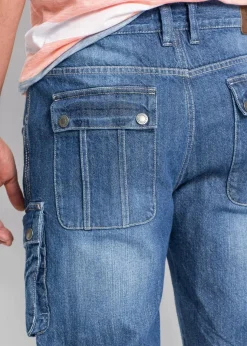Herren bonprix Große Größen|Shorts|Cargo-Jeans-Bermuda Regular Fit