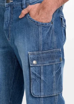 Herren bonprix Große Größen|Shorts|Cargo-Jeans-Bermuda Regular Fit