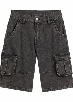 Kinder bonprix Jungen 9-16 Jahre·Shorts|Jungen 9-16 Jahre·Jeans|Cargo-Jeans-Bermudav mit verstellbarem Bund, Loose Fit