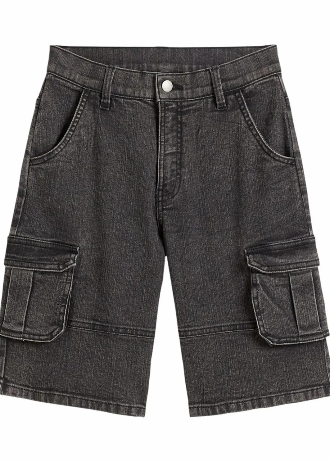 Kinder bonprix Jungen 9-16 Jahre·Shorts|Jungen 9-16 Jahre·Jeans|Cargo-Jeans-Bermudav mit verstellbarem Bund, Loose Fit