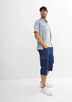 Herren bonprix Hosen|Shorts|Cargo-Long-Stretch-Bermuda mit Komfortschnitt, Regular Fit