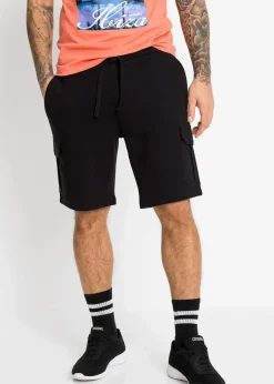 Herren bonprix Shorts|Sportbekleidung|Cargo-Sweat-Bermuda