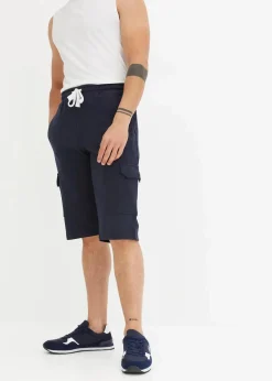 Herren bonprix Große Größen|Shorts|Cargo-Sweatbermuda aus reiner Bio-Baumwolle