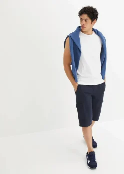 Herren bonprix Große Größen|Shorts|Cargo-Sweatbermuda aus reiner Bio-Baumwolle