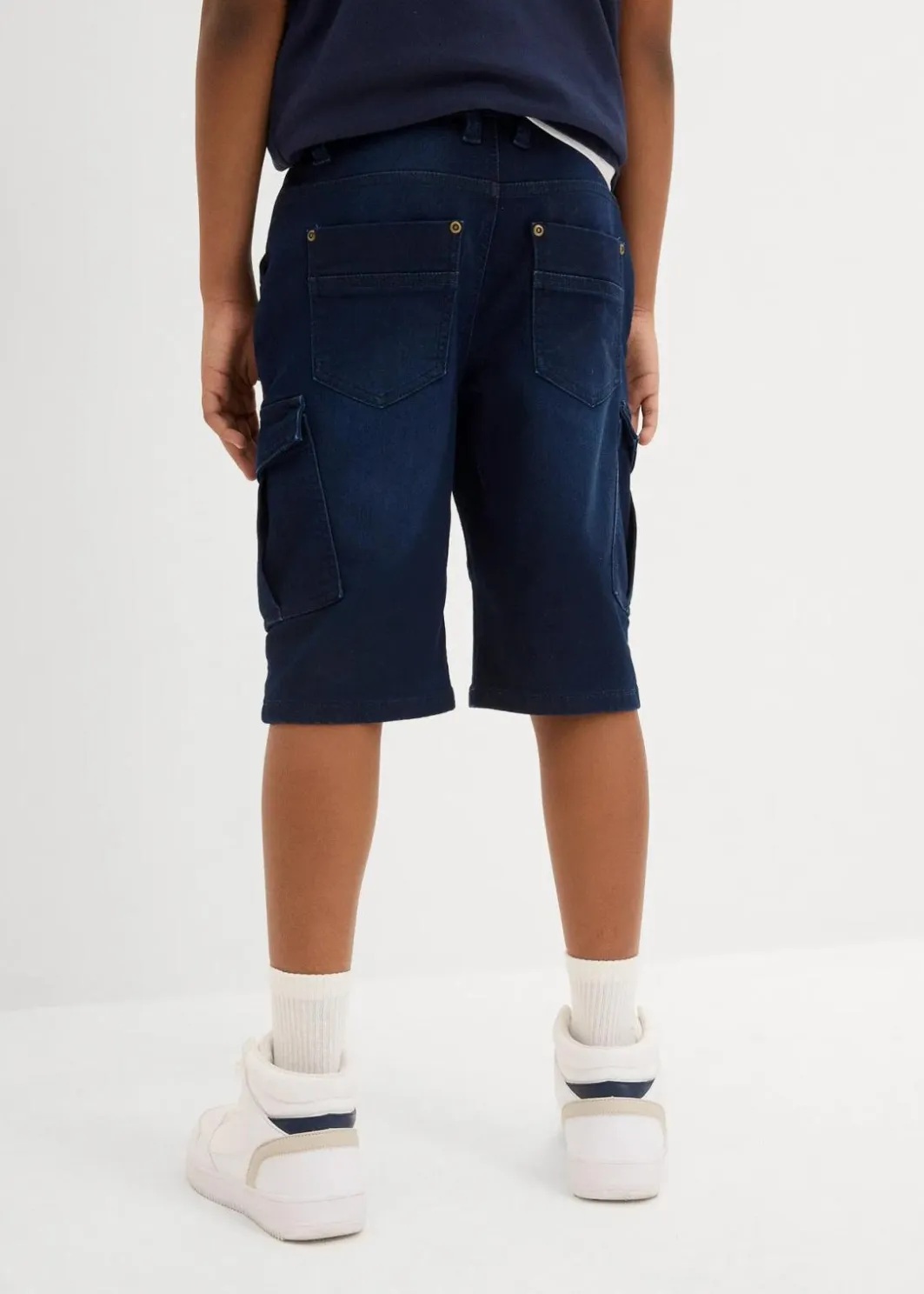 Outlet Cargo-Sweatjeans-Bermuda, Regular Fit Kinder Jungen 9-16 Jahre·Bademode|Jungen 9-16 Jahre·Shorts